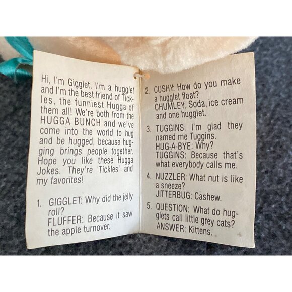 Taco Bell Promo 1984 Hugga Bunch Gigglet 7” Long Plush Stuffed Doll Hallmark - Picture 4 of 9